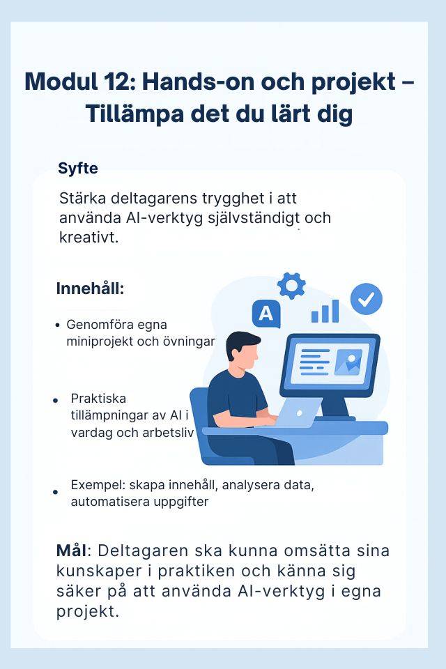 Modul 12 Hands-on och projekt – Tillämpa det du lärt dig (1)